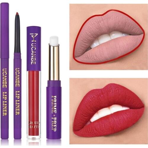 13Pcs/Set Lip Glaze Non-greasy Smudge-resistant Matte Lipstick Lip Liner Primer Set for Professional