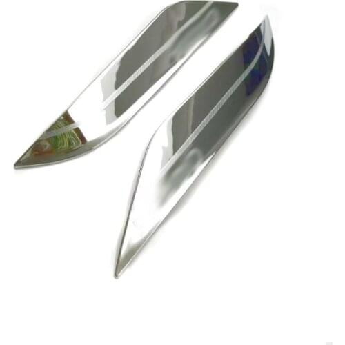 2 PCS DIY car style New ABS Chrome under headlight eyebrow light strip cover case Stickers for Toyota Prado 2010-16