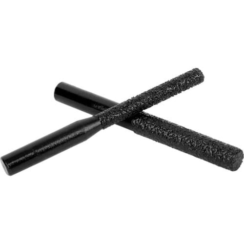 2Pc Shank Diamond Straight Brazed Finger Router Bit Cylinder Rotary Drill Tool for Granite Marble Edge Profiling Cutting