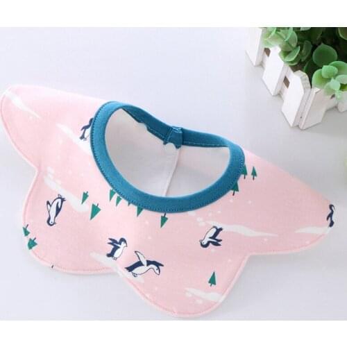 360 Degrees Rotating Infant Baby Bibs Infant Baby Print Cotton Saliva Towel Baby Bibs