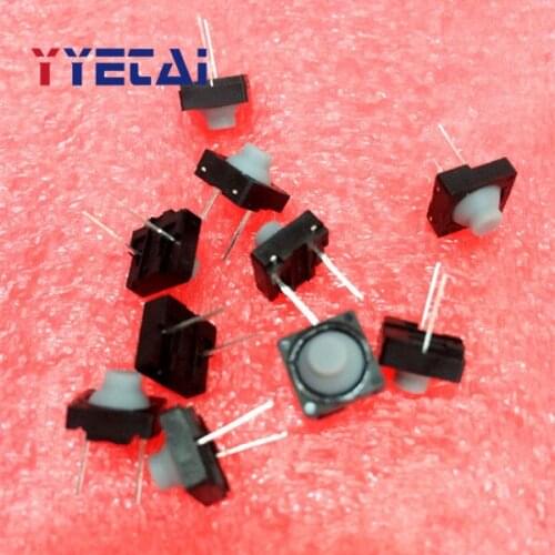 50PCS 8*8mm DIP 2P conductive plastic button switch silicone button switch touch switch DD