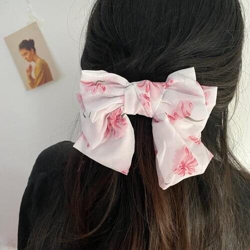 IFMIA Korean 1PC Flower Hair Bows With Clip For Baby Girls Women Solid Hair Clips Hairgrip Barrettes Headwear Hair Acesssories
