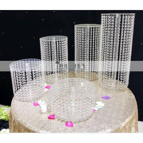 Sparkling Crystal clear garland chandelier wedding cake stand birthday party supplies decorations for table top centerpieces