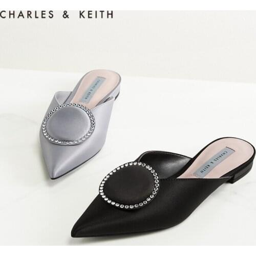 CHARLES＆KEITHNew Arrival for Spring CK1-70900264Womens gemstone-embellished pointed-toe mules