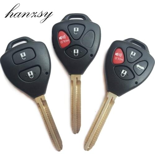 2/3/4 Buttons Car Remote key Case For Toyota Corolla RAV4 camry 2007 2008 2009 2010 Auto key Cover shell blank Fob Toy43 Blade