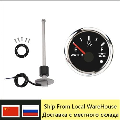 52mm Fuel Water Level Gauge With Sensor 200 250 300 350 mm Sensors Stainless Steel 316 0~190/240~33 ohm Gauges