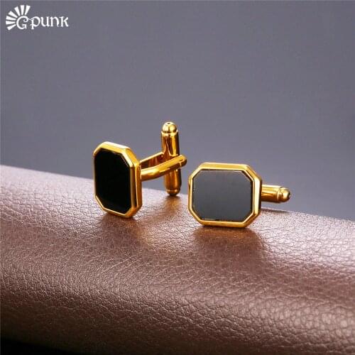 Business Men Cufflinks Classic Design Wholesale Gold/ color Black With Gold/ High Quality Gift C2000G