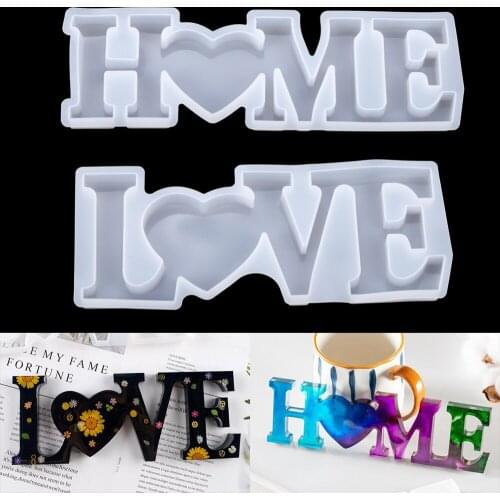HOME LOVE FAMILY Silicone Mold Letters Epoxy Resin Mould for DIY Resin Crafts Casting Molds Home Decoration Jewelry Making Tool
