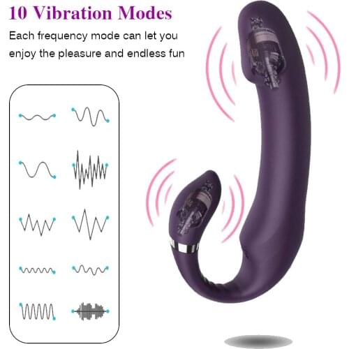 Double Dildo Vibrator G Spot Clitoris Anal Dildo Vibrator Adult Sex Toys for Woman Masturbator 10 Mode 10 Speeds Erotic Toys