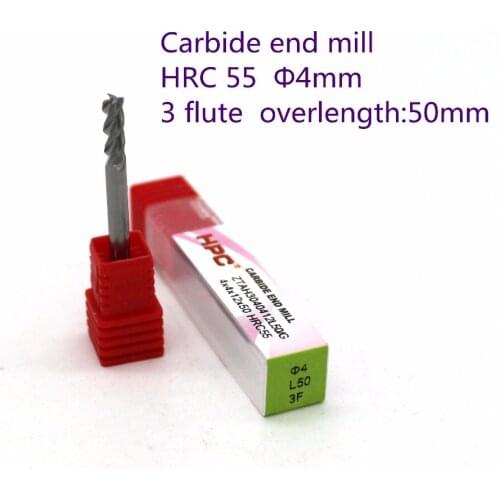 Router bit 4*4*50 of 3 flutes flat end mills carbide end milling tungsten knife CNC machine tools mills cutter