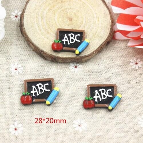 15pcs/lot resin cabochons accessories new arrival resin ABC back board kids jewelry decoration