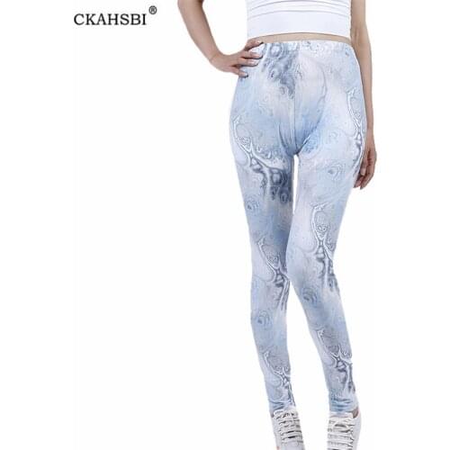 CKAHSBI Yoga Leggings Women Pants Sport Trousers Fitness Gym Clothing Push Up Tights Workout High Waist Wear Ankle-Length Bottom