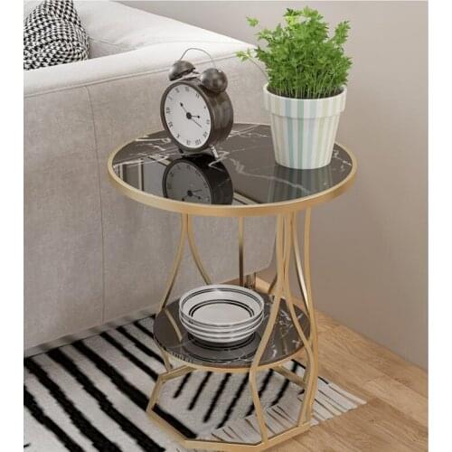 Boreal Europe iron art marble edge ark of a few sofa edge small tea table a few bedroom the head of a bed small round table cont