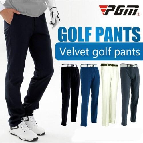 Pgm Polo Golf Pants Men Training Trousers Winter Plus Velvet Elastic Keep Warm Sport Pants Golf Clothing Plus Size XXS-3XL D0489