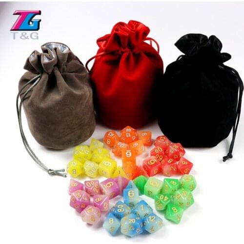 New Arrived 42pc/lot High Quality Mix-Colour Glow In The Dark,Dice for DnD D4,6,8,10,10%,12,20 Set RPG Board Game