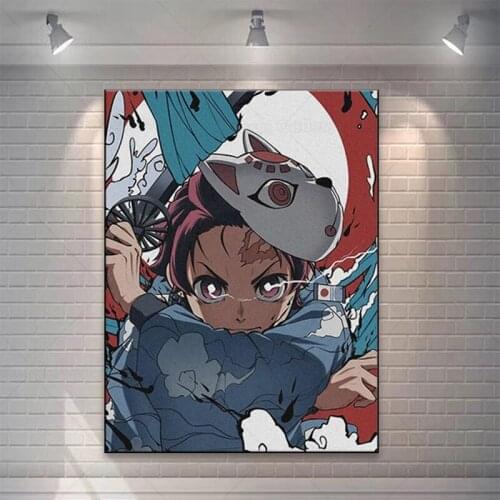 Demon Slayer tanjiro anime Canvas Painting Decor Wall Art Prints Pictures Home Pictures Living Room Bedroom Decoration Poster