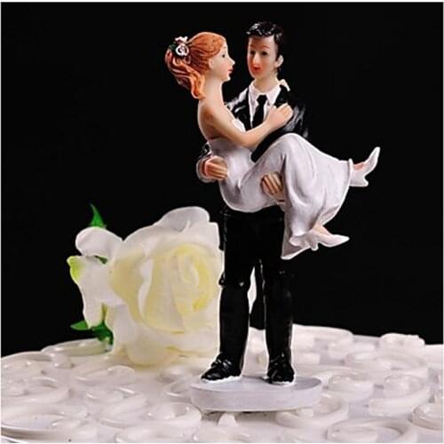 Swept Up in His Arms Wedding Cake Toppers Couple Figurine Bride and Groom for cake decorations