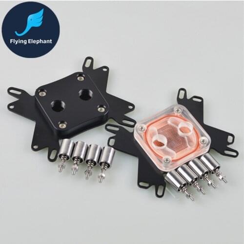Full Copper End Computer CPU Waterblock Cooler Full Platform For Intel & AMD Universal Parallel Waterways