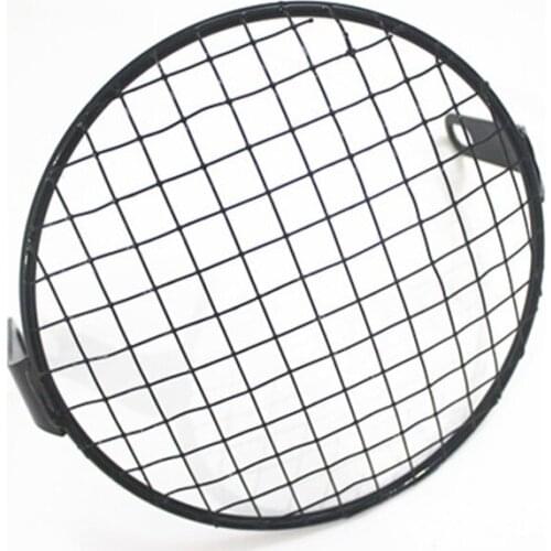 Retro Motorcycle Motocicleta Grill Side Mount Headlight Lamp Cover Mask Cafe Racer Accessories Car Accessories