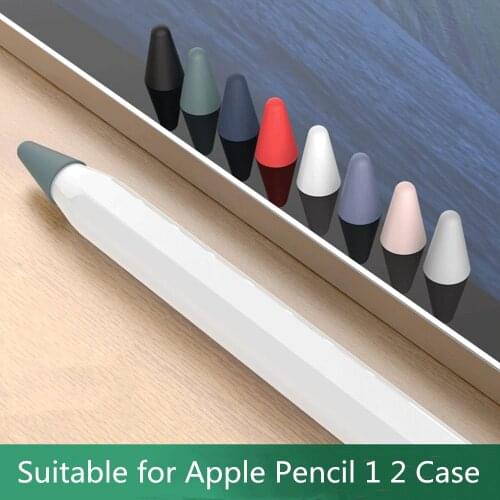 For Apple Pencil 8 pcs Silicone Replacement Tip Case for Apple Pencil 1 2 Touchscreen Stylus Pen Case Nib Protective Cover Skin