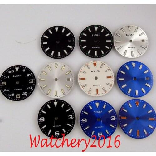 29mm Blue Black White sterile Watch Dial fit 2836 2824 2813 3804Miyota 82 Series movement