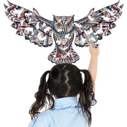 3D Unique Wooden Animal Jigsaw Puzzles Mysterious Owl Puzzle Sticker Valentines Day Gift Interactive Game Toy For Adult Kids