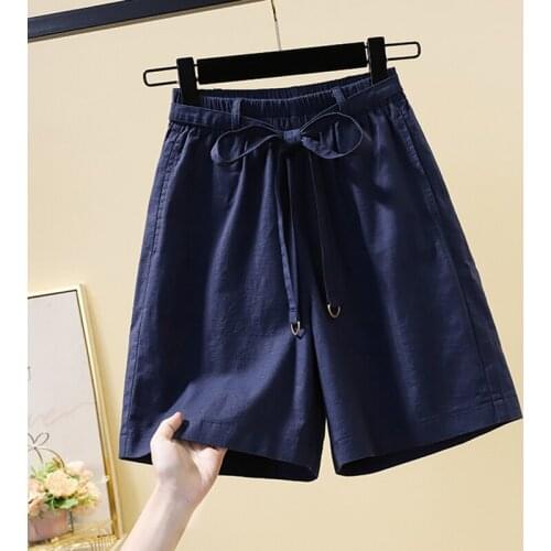 Elastic Waist Wide-Legged Plus Size 5Xl Large Fashion Zevity Basic High Waist Summer WomenS Casual Clothing Sports Shorts 2021