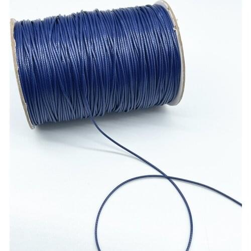0.5-2.0mm Navy Waxed Cord Waxed Thread Cord String Strap Necklace Rope Beads for Jewelry Making DIY Handmade Accessories