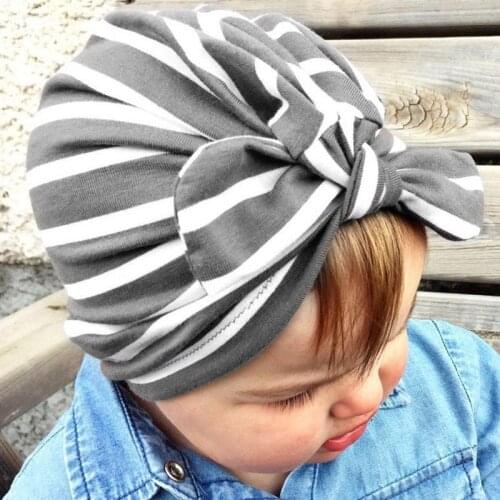 1 Piece Baby Children Cap Cotton Girls Boys Hats Newborn Photography Props Beanies Spring Autumn Striped Toddlers Infant turban