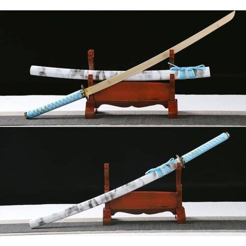 103cm Iaido Demon Slayer Laido Katana Japanese Sword Weapon Bamboo Cosplay Sword Ninja Samurai Aikido Nihontou Wooden Prop