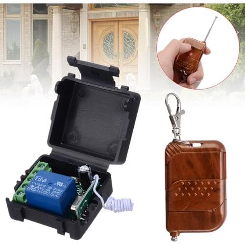 Mini 12V 10A Relay 1 Channel Switch Receiver Module 433mhz Garage Door Wireless RF Remote Control Switch Transmitter+Receiver