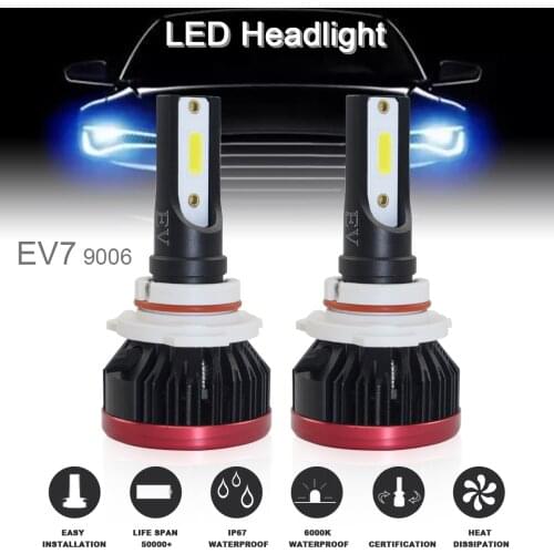 2pcs Mini 9006 HB4 Car Haedlight Bulbs 120W 20000LM 6500K COB LED Auto Fog Lamp Hi or Lo Bulbs For Cars SUV IP65 Waterproof