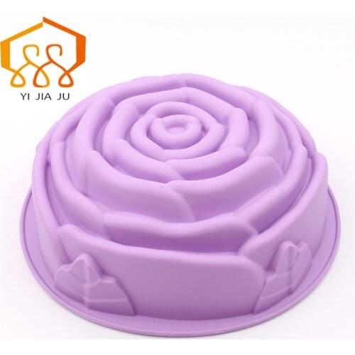 Mould Silicone Bakeware Rose Shape Birthday Cake Celebration Party Cocktail Party Cake Tools 3D Silicone Molds