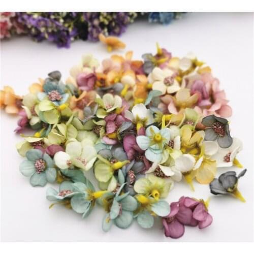 40 pcs Decorative Flower Mini Small Flower Handmade DIY Accessories Material Small Rose Flower Small Flower Artificial Flower