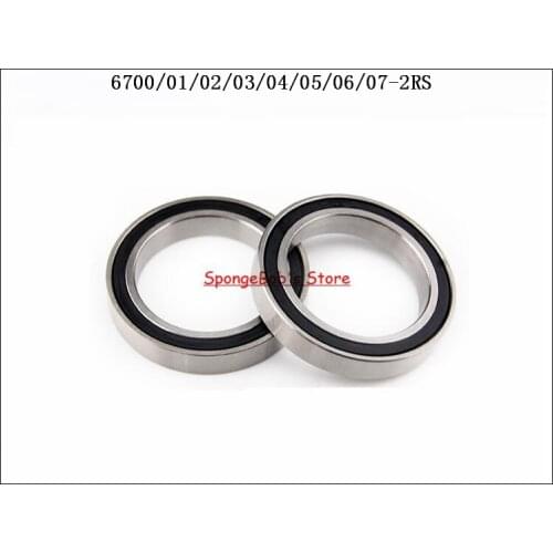 6-10pcs/Lot 6700-2RS / 6701-2RS / 6702-2RS / 6703-2RS The Rubber Sealing Cover Thin Wall Deep Groove Ball Bearing