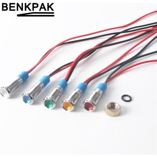 6mm LED indicator light 3V 5-6V 12V 24V 220V signal lamp