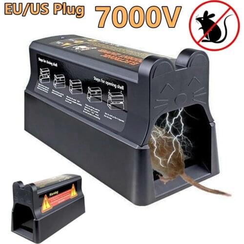 7000V Electric High Voltage Mouse RatTrap Mouse Killer Mousetrap Electronic Rodent Control Trap Animal Pest Control Killing Trap