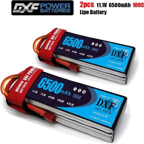 DXF Lipo Battery 3S 11.1V 6500mAh 100C-200C XT60 T Deans XT150 EC5 For FPV Drone Airplanes Car Boat Truck Helicopter RC Parts