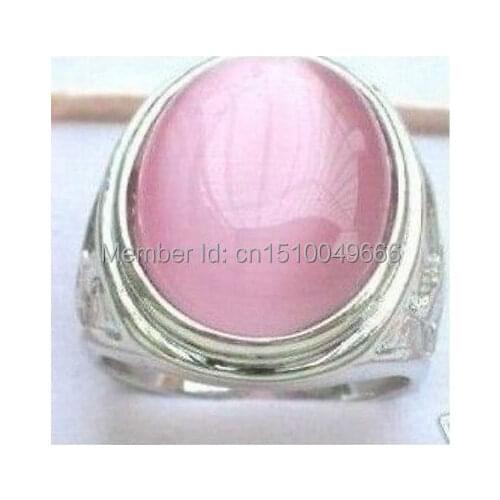 FREE SHIPPING >>>>Beautiful Tibet Silver Pink STONE Ring Size 8# 9# 10# 11# 12