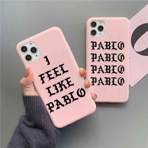 Kanye Omari West fashion Pablo Phone Cases For iphone 12 11 Pro Max Mini XS 8 7 6 6S Plus X SE 2020 XR Matte Candy Pink cover