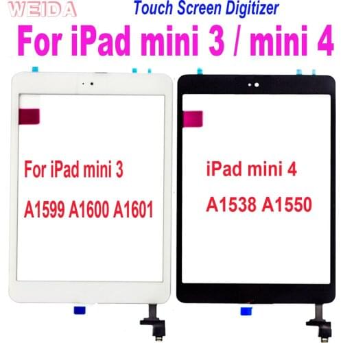 For iPad mini 3 mini3 A1599 A1600 A1601 Touch Glass for iPad mini 4 mini4 A1538 A1550 Touch Screen Digitizer with Home Button