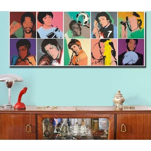 Andy warhol the complete athletes series Paiting Home Decor On Canvas Modern Wall Art Canvas Print Poster Canvas Painting