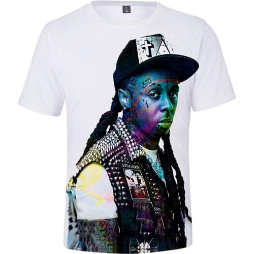 Lil Wayne 3D Print T-shirt Men/Women Hip Hop Streetwear Cool Rapper Lil Wayne 3D Printed Tshirt