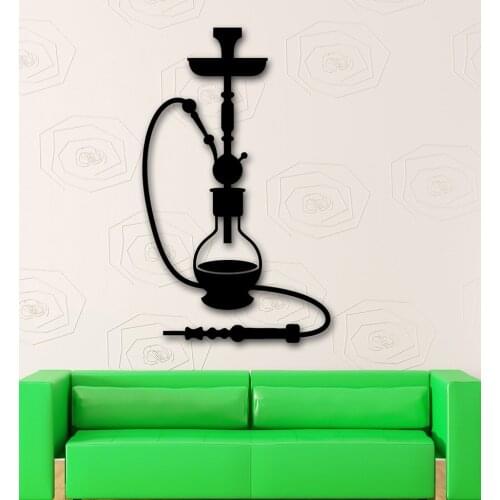 Hookah Shisha Arabic Culture Relax Smoke Wall Decal Sticker Home Decor Living Room Smoking Art Decals Removable Waterproof D447