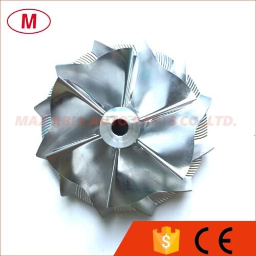 GT15-25 702549-0008HF V1 50.20/65.00mm 6+6 blades Forward High Performance Turbo Aluminum 2618/Milling/Billet Compressor wheel