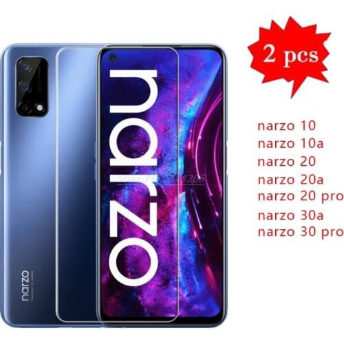 2PC Glass Cover For Realme narzo 20 30 pro 5g 30a 20a 10 a 10a Screen Protector Tempered Glass Realmi a10 a20 a30 20pro 30pro 5G