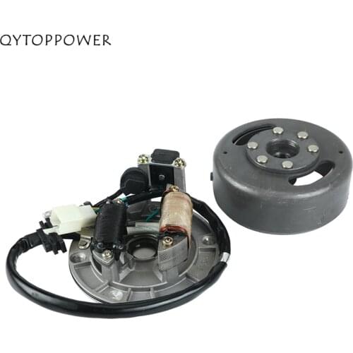 Motorcycle AC Ignition Magneto Stator Magneto Flywheel kit For Lifan LF 50cc 110cc 125cc Horizontal Engines Dirt Pit Bikes