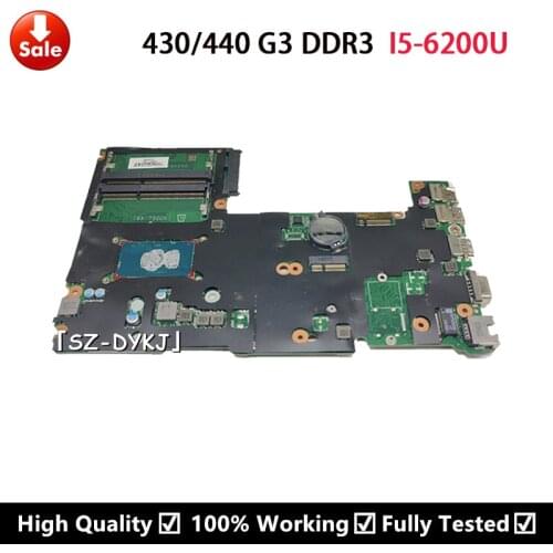 For HP PROBOOK 430 G3 440 G3 Mainboard With I5-6200U DA0X61MB6G0 830937-601 830937-001 830937-501 Laptop motherboard