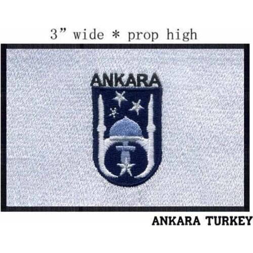 Ankara, Turkey Flag 3" wide embroidery patch for futurama/heat transfer patches/bag