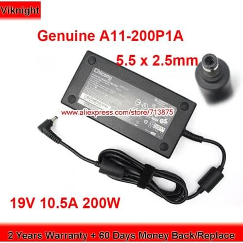 Genuine Chicony 19V 10.5A A200A007L A11-200P1A AC adapter for CLEVO PA70ES P655HP6-G P650RG P670RG XMG P507 GAMING